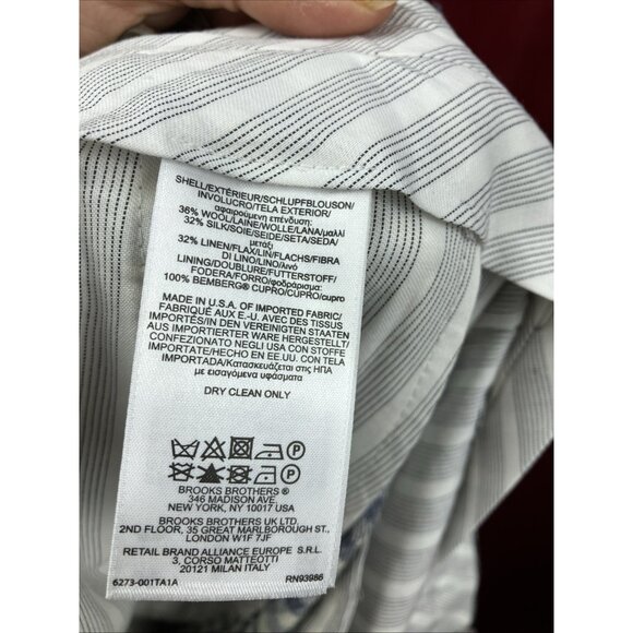 Sz BB5 L Black Fleece Made In USA Check Button Fly Shorts Wool Silk Blue - Picture 5 of 5